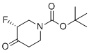tert-butyl (3R)-3-fluoro-4-oxopiperidine-1-carboxylate molecular structure (CAS 1266339-10-9)