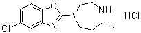 5-Chloro-2-((R)-5-methyl-[1,4]diazepan-1-yl)benzooxazole hydrochloride molecular structure (CAS 1266664-66-7)