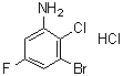 3-Bromo-2-chloro-5-fluorobenzenamine hydrochloride (1:1) molecular structure (CAS 1269233-61-5)