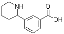 3-(2-Piperidinyl)benzoic acid molecular structure (CAS 1270461-48-7)