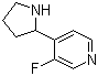 结构式 CAS# 1270491-52-5, 3-氟-4-(2-吡咯烷基)吡啶