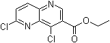 结构式 CAS# 127094-57-9, 4,6-二氯-1,5-萘啶-3-羧酸乙酯