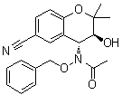 N-[(3S,4R)-6-Cyano-3,4-dihydro-3-hydroxy-2,2-dimethyl-2H-1-benzopyran-4-yl]-N-(phenylmethoxy)acetamide molecular structure (CAS 127408-30-4)
