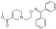 1-[2-[[(Diphenylmethylene)amino]oxy]ethyl]-1,2,5,6-tetrahydro-3-pyridinecarboxylic acid methyl ester molecular structure (CAS 127586-66-7)