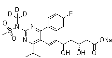 Rosuvastatin-d<sub>3</sub> molecular structure (CAS 1279031-70-7)