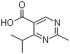 4-Isopropyl-2-methylpyrimidine-5-carboxylic acid molecular structure (CAS 127958-08-1)