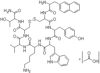 Lanreotide acetate molecular structure (CAS 127984-74-1)