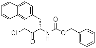 N-[(1S)-3-Chloro-1-(2-naphthalenylmethyl)-2-oxopropyl]carbamic acid phenylmethyl ester molecular structure (CAS 128019-71-6)