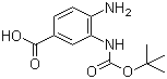 4-Amino-3-[[(tert-butoxyl)carbonyl]amino]benzoic acid molecular structure (CAS 1282523-83-4)