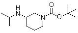 结构式 CAS# 1282742-29-3, 3-[(1-甲基乙基)氨基]-1-哌啶甲酸叔丁酯