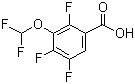3-二氟甲氧基-2,4,5-三氟苯甲酸分子结构 (CAS 128426-86-8)