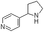 结构式 CAS# 128562-25-4, 4-吡咯烷-2-基吡啶; 2-(吡啶-4-基)吡咯烷