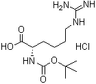 结构式 CAS# 128719-65-3, N-叔丁氧羰基-L-高精氨酸盐酸盐