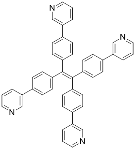 structure of CAS# 1287777-24-5, 1,1,2,2-Tetrakis(4-(pyridin-3-yl)phenyl)ethene;3-[4-[1,2,2-tris(4-pyridin-3-ylphenyl)ethenyl]phenyl]pyridine