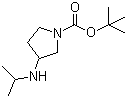 structure of CAS# 1289385-05-2, 3-[(1-Methylethyl)amino]-1-pyrrolidinecarboxylic acid tert-butyl ester