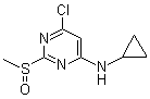 结构式 CAS# 1289385-22-3, 6-氯-N-环丙基-2-(甲亚磺酰基)-4-嘧啶胺