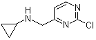 结构式 CAS# 1289386-31-7, 2-氯-N-环丙基-4-嘧啶甲胺