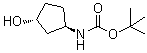 structure of CAS# 1290191-64-8, N-[(1R,3R)-3-Hydroxycyclopentyl]carbamic acid 1,1-dimethylethyl ester