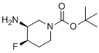 structure of CAS# 1290191-73-9, (3S,4R)-tert-butyl 3-amino-4-fluoropiperidine-1-carboxylate