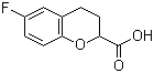 (R)-6-Fluoro-3,4-dihydro-2H-1-benzopyran-2-carboxylicacid  molecular structure (CAS 129101-37-7)