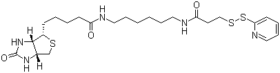 结构式 CAS# 129179-83-5, N-(6-[生物素胺]己基)-3'-(2'-吡啶二硫)丙酰胺