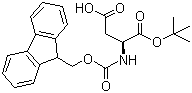结构式 CAS# 129460-09-9, 芴甲氧羰基-L-天冬氨酸-1-叔丁酯