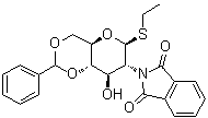 Ethyl 2-deoxy-2-(1,3-dihydro-1,3-dioxo-2H-isoindol-2-yl)-4,6-O-(phenylmethylene)-1-thio-beta-D-glucopyranoside molecular structure (CAS 129519-28-4)