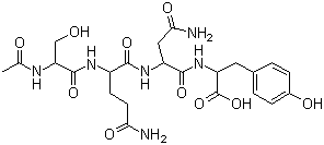 Acetyl-serinyl-glutaminyl-asparaginyl-tyrosine molecular structure (CAS 129521-68-2)