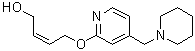 (2Z)-4-[[4-(1-Piperidinylmethyl)-2-pyridinyl]oxy]-2-buten-1-ol molecular structure (CAS 129622-98-6)