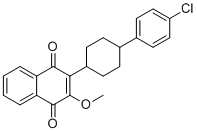 structure of CAS# 129700-41-0, Atovaquone EP Impurity D;O-Methyl Atovaquone;2-[4-(4-chlorophenyl)cyclohexyl]-3-methoxynaphthalene-1,4-dione