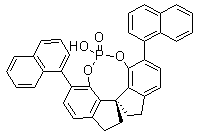 structure of CAS# 1297613-73-0, (11aR)-10,11,12,13-Tetrahydro-5-hydroxy-3,7-di-1-naphthalenyl-diindeno[7,1-de:1',7'-fg][1,3,2]dioxaphosphocin-5-oxide