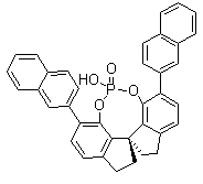 结构式 CAS# 1297613-74-1, (11aR)-10,11,12,13-四氢-5-羟基-3,7-二-2-萘基-二茚并[7,1-de:1',7'-fg][1,3,2]二氧磷杂八环-5-氧化物