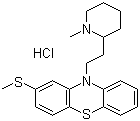 Thioridazine hydrochloride molecular structure (CAS 130-61-0)