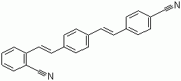 结构式 CAS# 13001-38-2, 1-邻氰苯乙烯基-4-对氰苯乙烯基苯; 荧光增白剂 ER-II