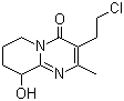 3-(2-Chloroethyl)-6,7,8,9-tetrahydro-9-hydroxy-2-methyl-4H-pyrido[1,2-a]pyrimidin-4-one molecular structure (CAS 130049-82-0)