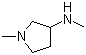 N,1-二甲基吡咯烷-3-胺分子结构 (CAS 13005-11-3)