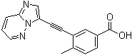 3-(2-Imidazo[1,2-b]pyridazin-3-ylethynyl)-4-methylbenzoic acid molecular structure (CAS 1300690-48-5)