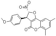 (2R,3R)-rel-2,3-Dihydro-3-(4-methoxyphenyl)-6,8-dimethyl-2-nitro-4H-furo[3,2-c][1]benzopyran-4-one molecular structure (CAS 1301241-06-4)