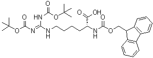 (3R)-3-Carboxy-9-[[(1,1-dimethylethoxy)carbonyl]amino]-13,13-dimethyl-11-oxo-12-oxa-2,8,10-triazatetradec-9-enoic acid 1-(9H-fluoren-9-ylmethyl) ester molecular structure (CAS 1301706-40-0)