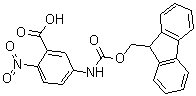 5-[[(9H-Fluoren-9-ylmethoxy)carbonyl]amino]-2-nitrobenzoic acid molecular structure (CAS 1301739-86-5)