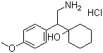 结构式 CAS# 130198-05-9, 1-[2-氨基-1-(4-甲氧基苯基)乙基]环己醇盐酸盐