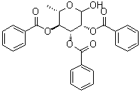 2,3,4-Tri-O-benzoyl-L-rhamnopyranose molecular structure (CAS 130282-66-5)