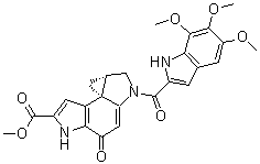 structure of CAS# 130288-24-3, Duocarmycin SA;(+)-Duocarmycin SA; Antibiotic DC 113
