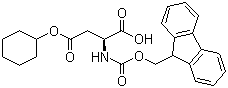 结构式 CAS# 130304-80-2, N-芴甲氧羰基-L-天冬氨酸 4-环己基酯