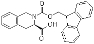 structure of CAS# 130309-33-0, N-Fmoc-D-1,2,3,4-Tetrahydroisoquinoline-3-carboxylic acid;(R)-N-Fmoc-1,2,3,4-tetrahydroisoquinoline-3-carboxylic acid