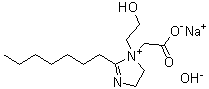 1-(Carboxymethyl)-2-heptyl-1-(2-hydroxyethyl)-2-imidazolinium hydroxide sodium salt molecular structure (CAS 13039-35-5)