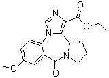(13aS)-11,12,13,13a-Tetrahydro-7-methoxy-9-oxo-9H-imidazo[1,5-a]pyrrolo[2,1-c][1,4]benzodiazepine-1-carboxylic acid ethyl ester molecular structure (CAS 130477-52-0)