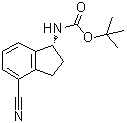 N-[(1R)-4-Cyano-2,3-dihydro-1H-inden-1-yl]carbamic acid 1,1-dimethylethyl ester molecular structure (CAS 1306763-30-3)