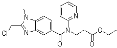 N-[[2-(氯甲基)-1-甲基-1H-苯并咪唑-5-基]羰基]-N-2-吡啶基-beta-丙氨酸乙酯分子结构 (CAS 1307233-94-8)
