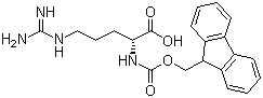 结构式 CAS# 130752-32-8, Fmoc-D-精氨酸; N-芴甲氧羰基-D-精氨酸